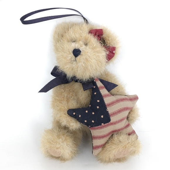 Boyd’s Bear Plush Patriotic Ornament The Head Bean